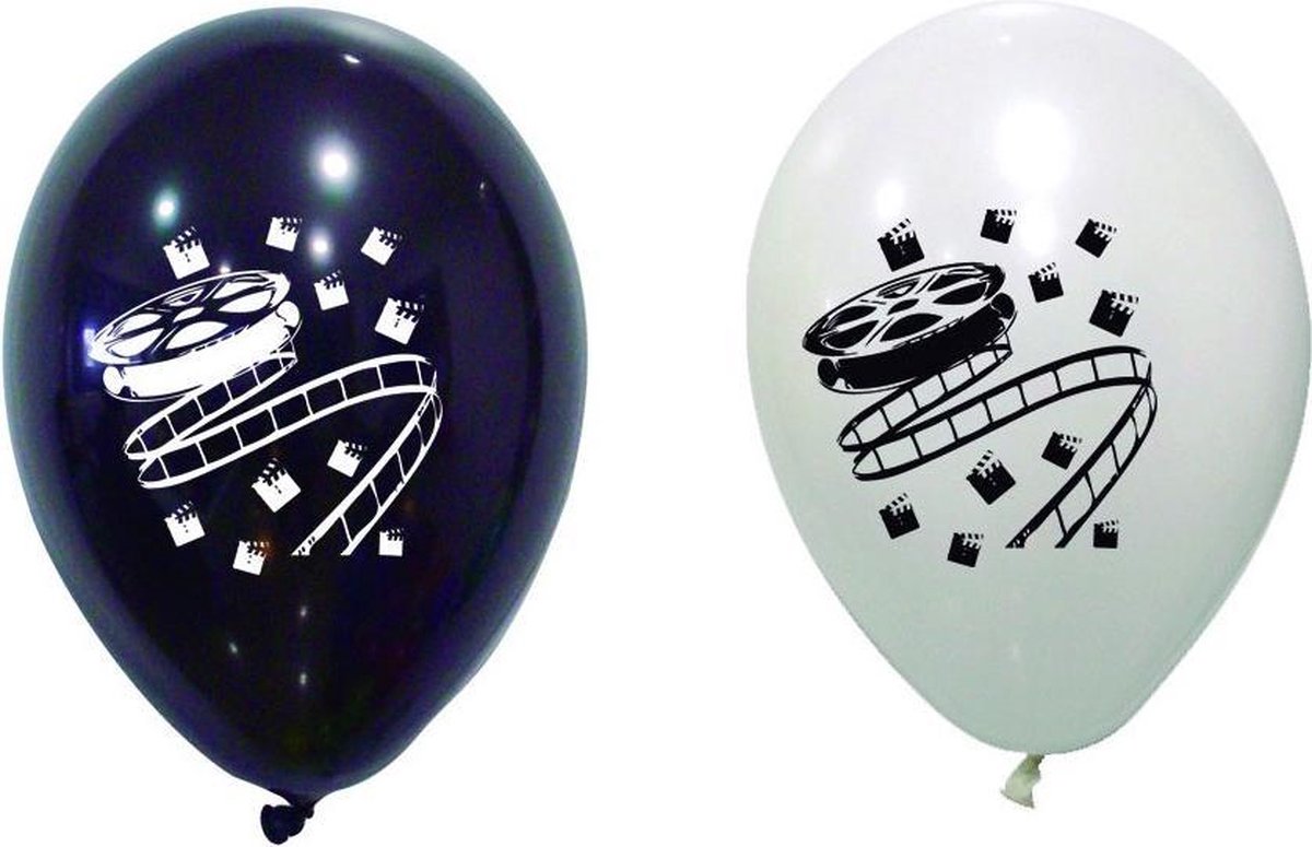 HOBI - 8 latex ballonnen bioscoop - Decoratie > Ballonnen